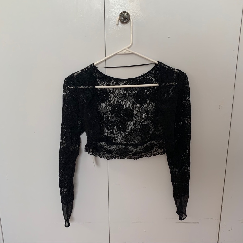 Lace Crop Cardigan